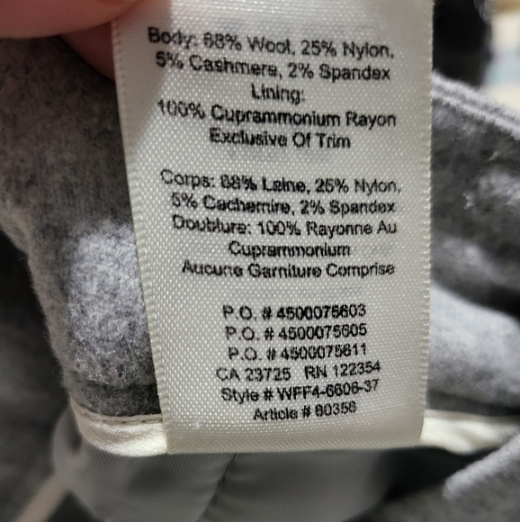 Aritzia Wilfred Wool Cashmere Blend Belted Cropped Trousers size 8 - Picture 9 of 9